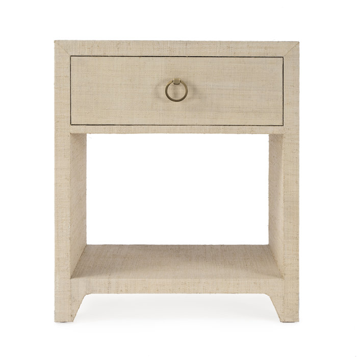 Birch Lane™ Cleo Raffia 1 Drawer Nightstand Wayfair